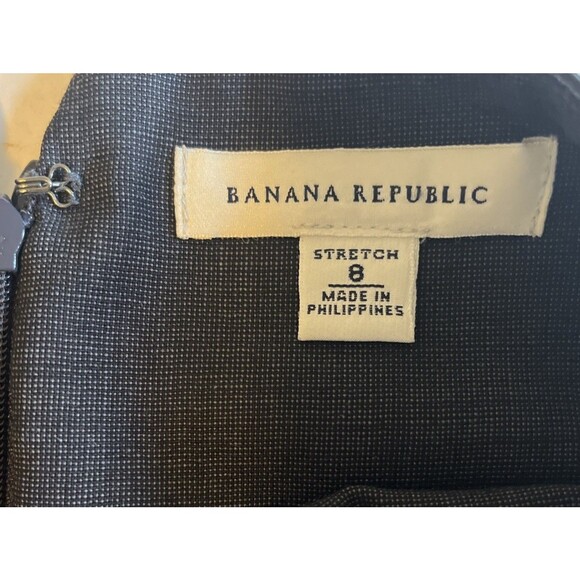 Banana Republic Skirt Womens 8 Charcoal Gray Wool Lined Short Pencil Stretch - Picture 4 of 12